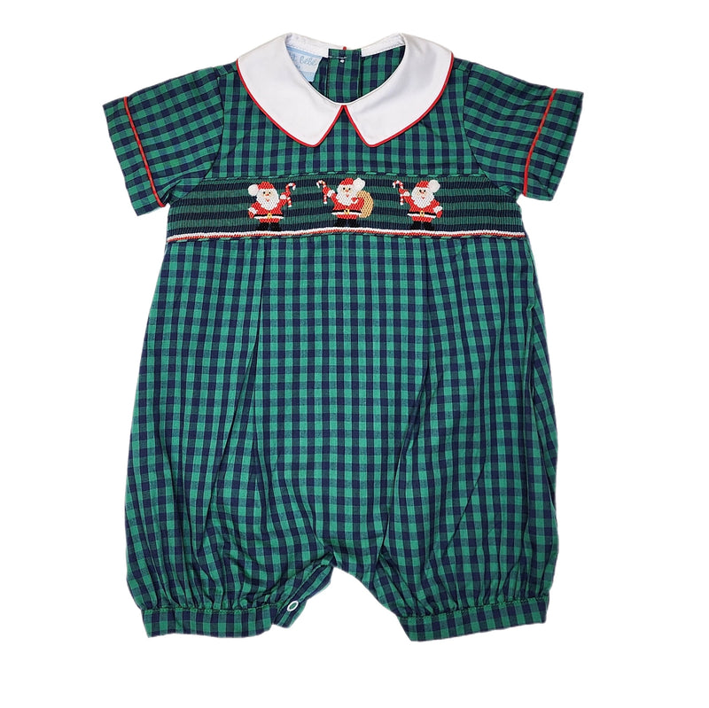 Petit Bebe Santa Claus Boy's Stripe Bubble - Born Childrens Boutique