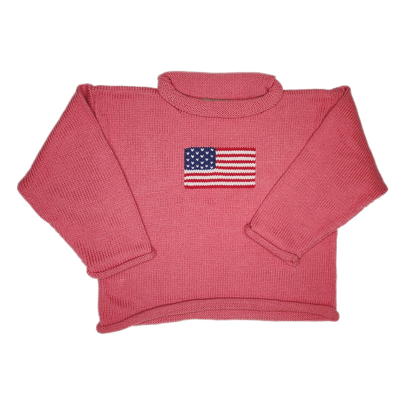 American Flag Roll Sweater - Born Childrens Boutique