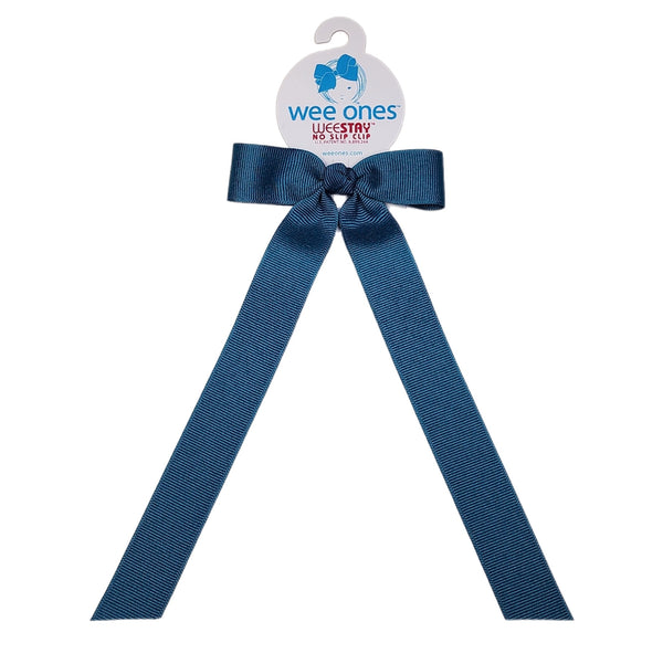 Wee Ones Deep Turquoise Bow with Tail - Born Childrens Boutique
