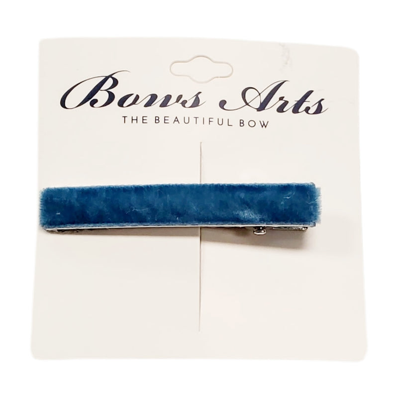 Velvet Bar Teeth Clip, Antique Blue - Born Childrens Boutique