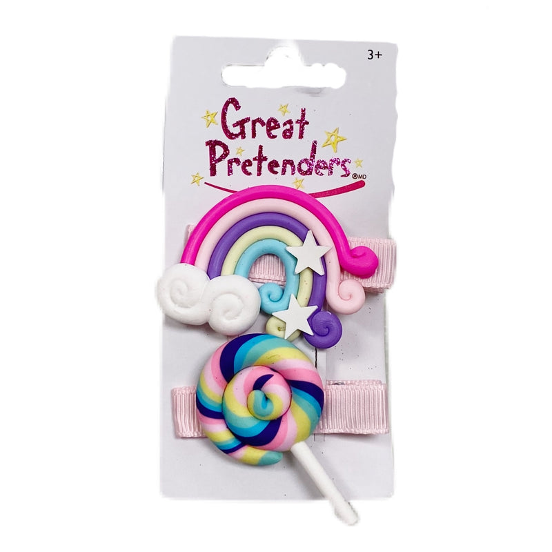Rainbow Lollipop Hair Clip - Born Childrens Boutique