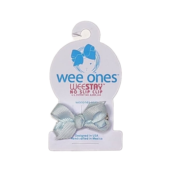 Wee Ones Blue Vapore Bow - Born Childrens Boutique