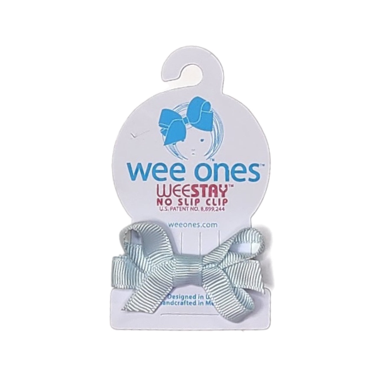 Wee Ones Blue Vapore Bow - Born Childrens Boutique