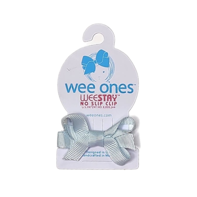 Wee Ones Blue Vapore Bow - Born Childrens Boutique
