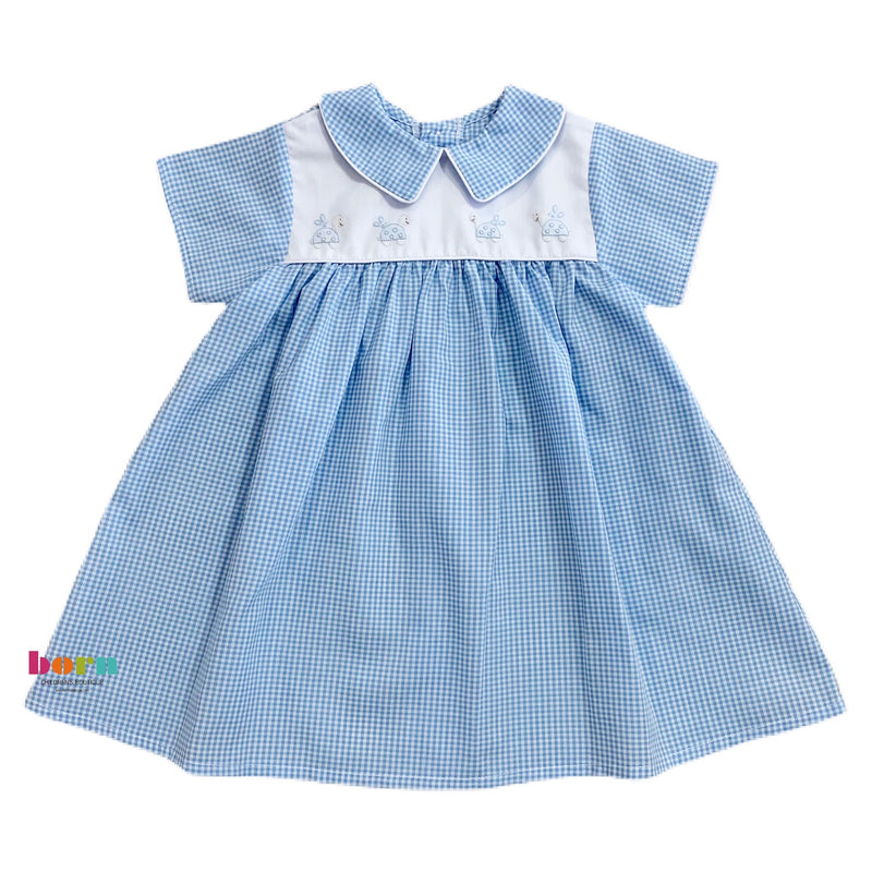 DayGown, Blue Check Turtles - Born Childrens Boutique