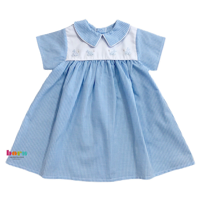 DayGown, Blue Check Turtles - Born Childrens Boutique