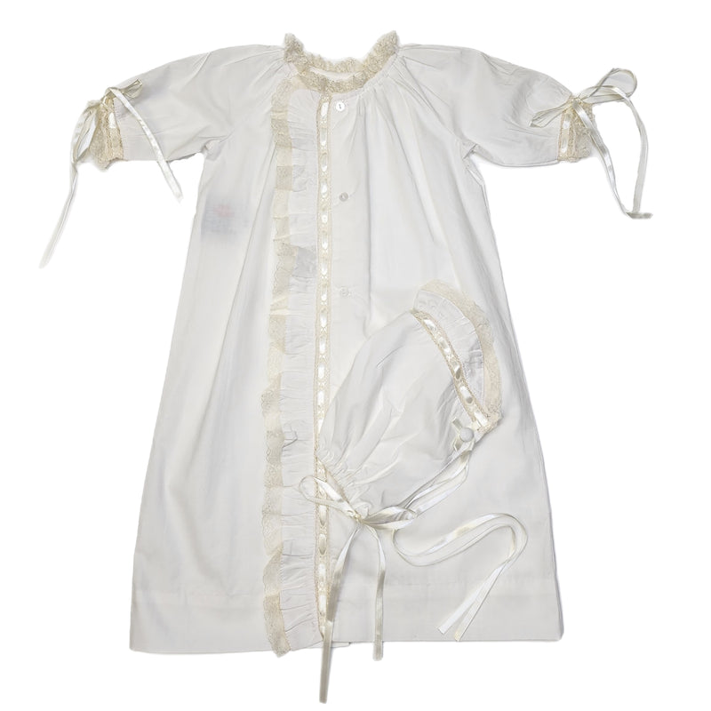 Baby Sen White Finn Day Gown - Born Childrens Boutique