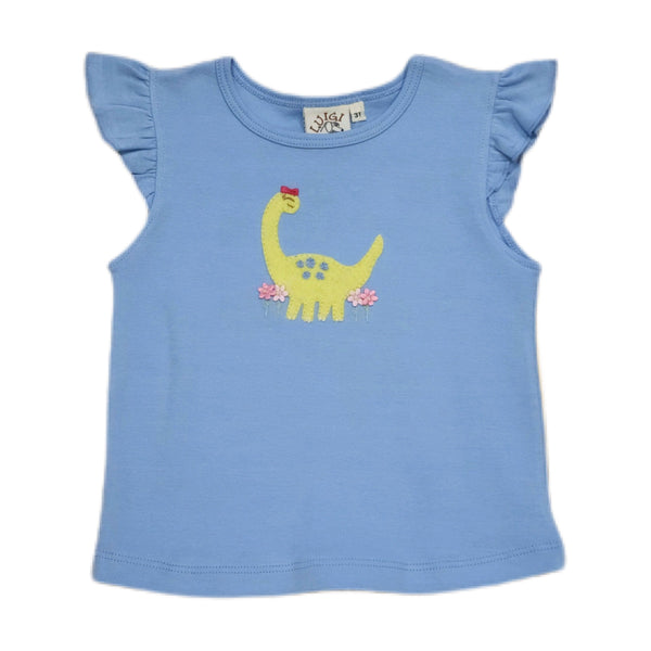 Girl Flut Shirt Brontosaurus - Born Childrens Boutique