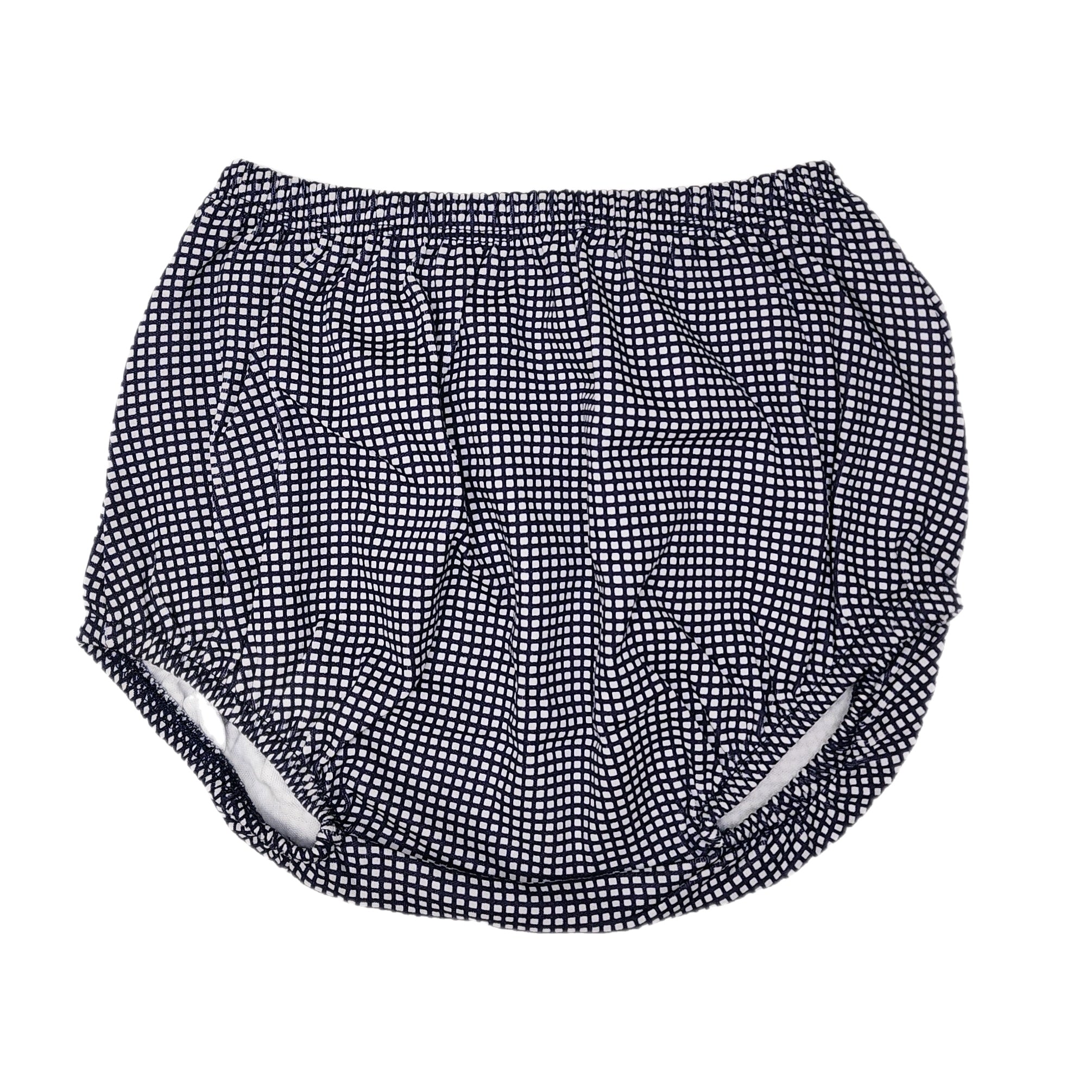 Boy Diaper Cover Navy Gingham - Born Childrens Boutique