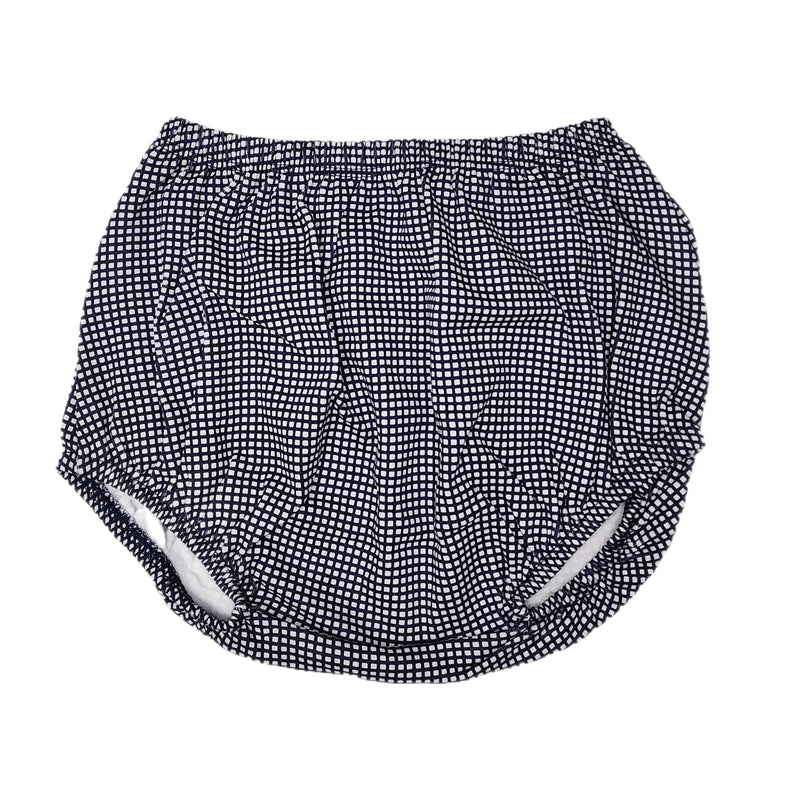 Boy Diaper Cover Navy Gingham - Born Childrens Boutique