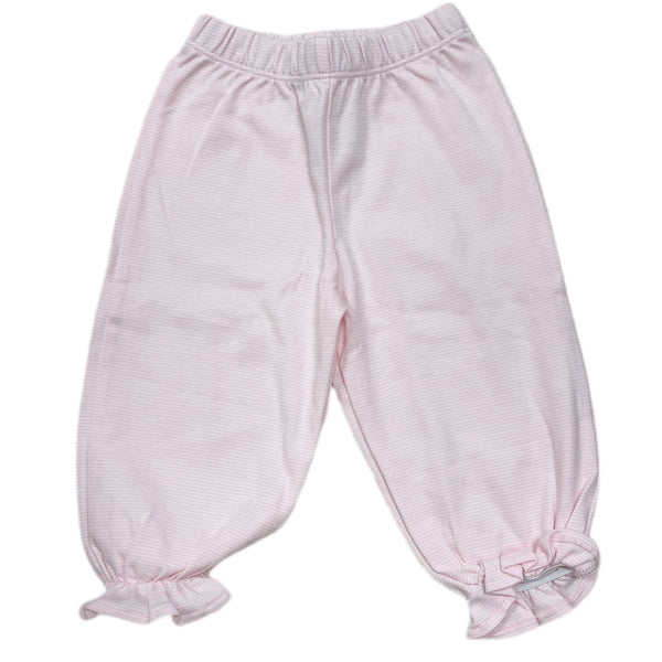 Girl Bloomer Pant Lt.Pink/White Thin Stripe - Born Childrens Boutique