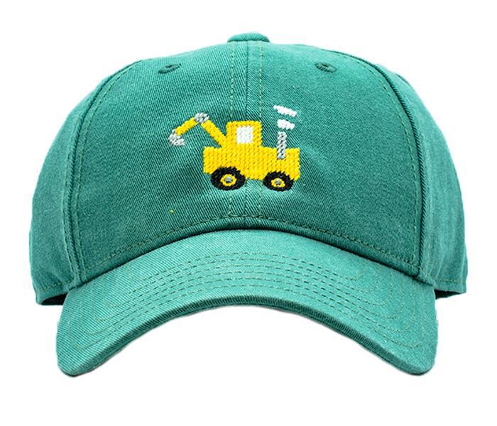 Kids Baseball Hat, Tractor on Green - Born Childrens Boutique