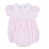 Claire and Clive's Classics Smocked Bubble - Pink - Born Childrens Boutique