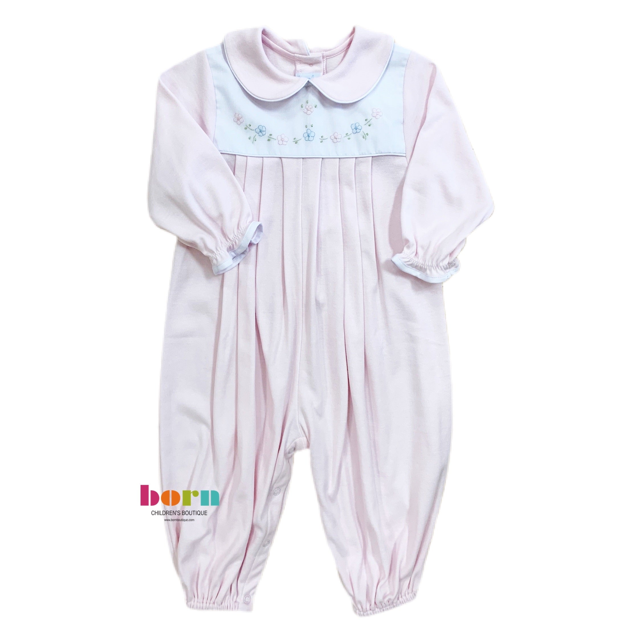 Longall Long Sleeve Pink Flowers - Born Childrens Boutique