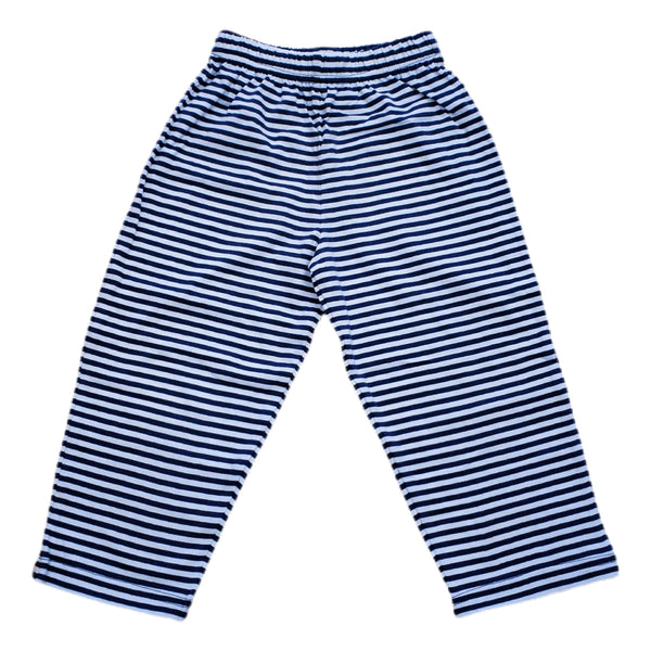 Jersey Straight Pants Dark Royal/White - Born Childrens Boutique