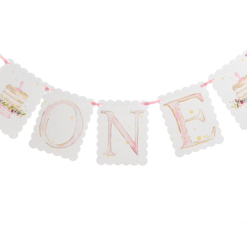 "ONE" Birthday Banner KIT - Pink - Born Childrens Boutique