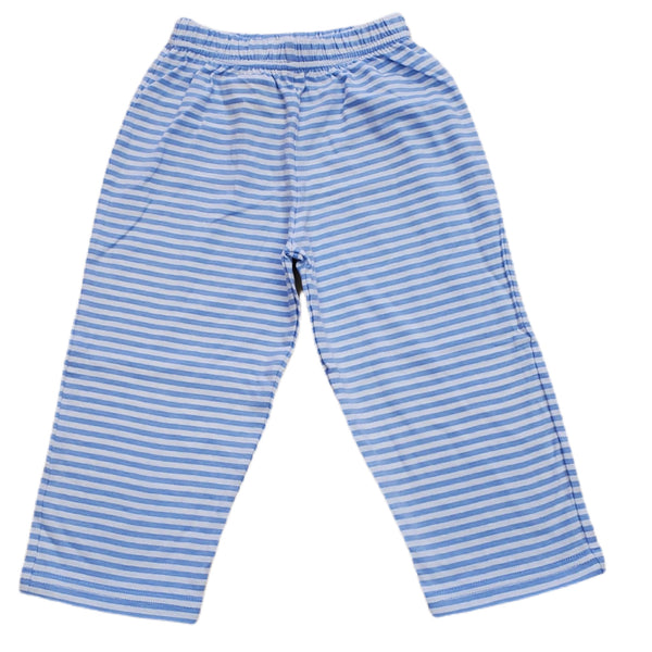 Jersey Straight Pants Sky Blue/White - Born Childrens Boutique