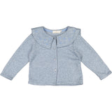 Apparel Flowery Collar Blue Knit - Born Childrens Boutique