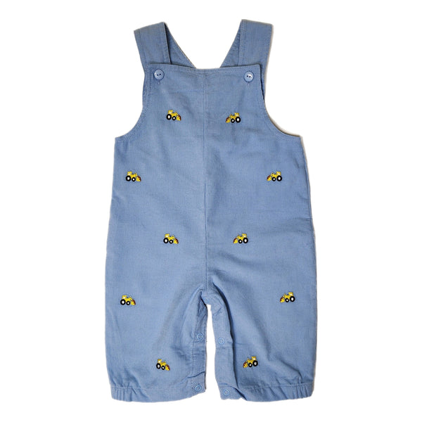 Cord Long Romper Front Loader/Sky Blue - Born Childrens Boutique