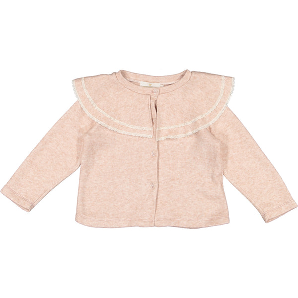 Apparel Double Lace Pink Cardigan - Born Childrens Boutique