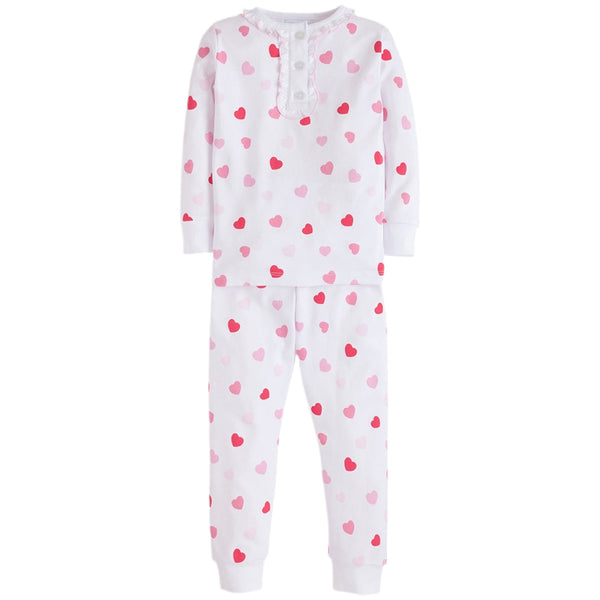 Girl Heart Printed Pajamas - Born Childrens Boutique