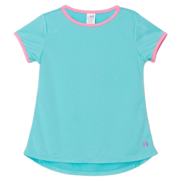 Pre-Order Set Athleisure Bridget Basic T-Shirt - Turq/Pink - Born Childrens Boutique