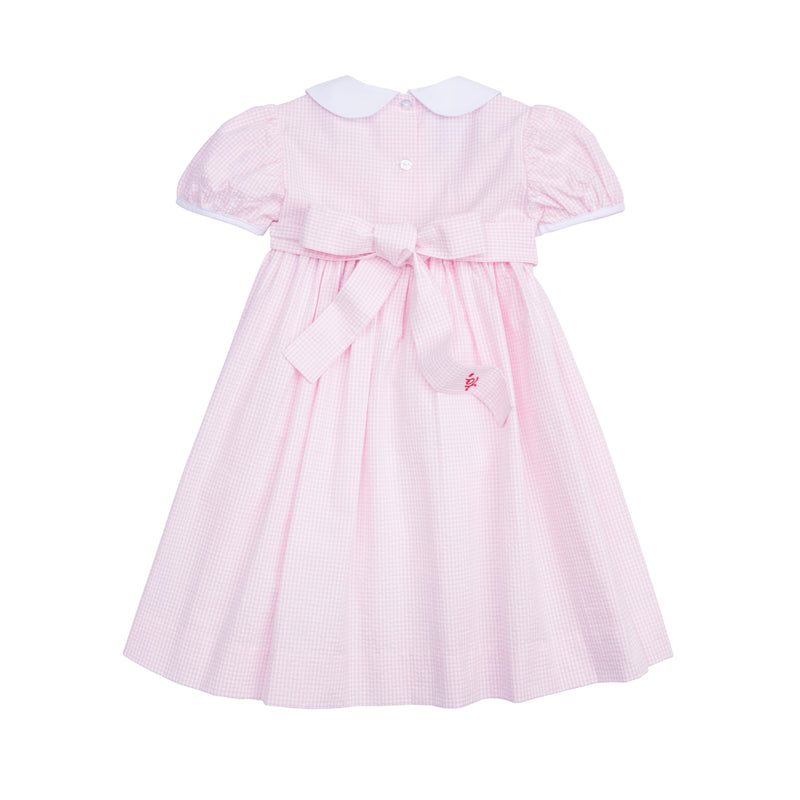 Hearts Smocked Peter Pan Dress - Born Childrens Boutique
