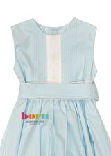 Heirloom Sleeveless Robins Egg Blue Dress - Born Childrens Boutique