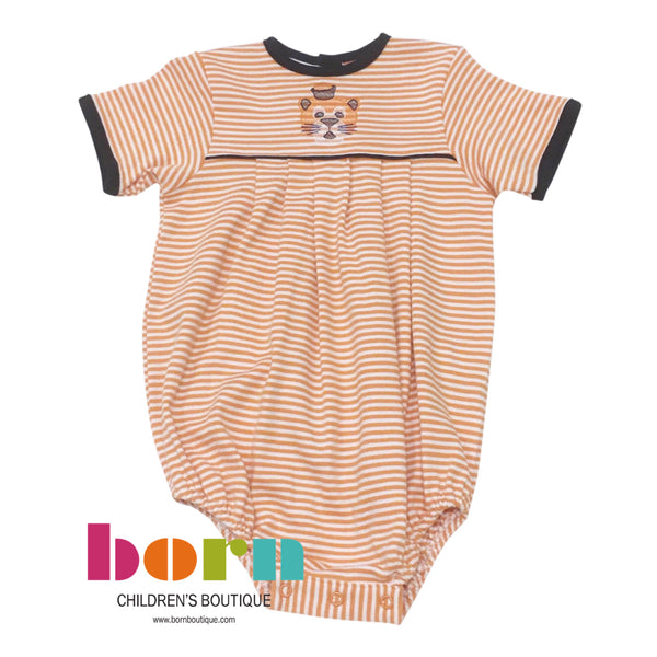 Orange/Navy Tiger Bubble - Born Childrens Boutique