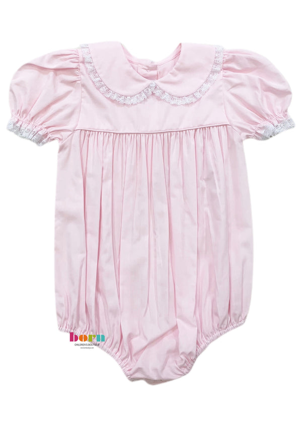 Heirloom Peter Pan Bubble Pink with Ecru - Born Childrens Boutique