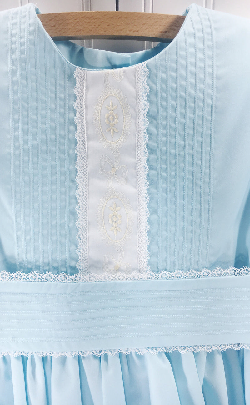 Heirloom Sleeveless Robins Egg Blue Dress - Born Childrens Boutique
