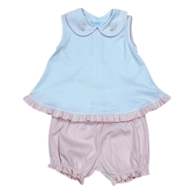 Sleeveless Knit Set Pink Butterfly - Born Childrens Boutique