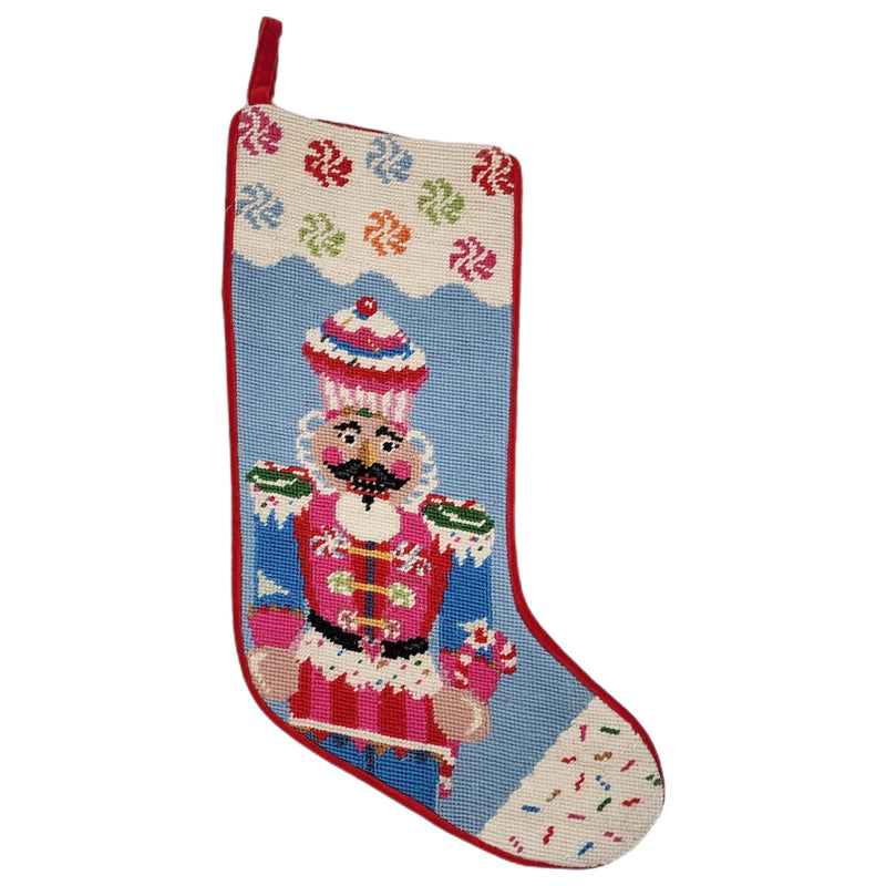 Candy Vision Nutcracker Needlepoint Stocking - Born Childrens Boutique