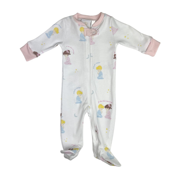 Once Upon A Time Footie - Girl Pray - Dream Big - Born Childrens Boutique