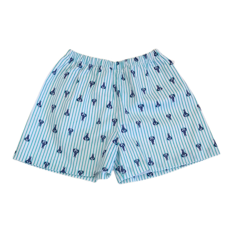 Boys Conrad Shorts Lobster with Blue Pocket - Born Childrens Boutique