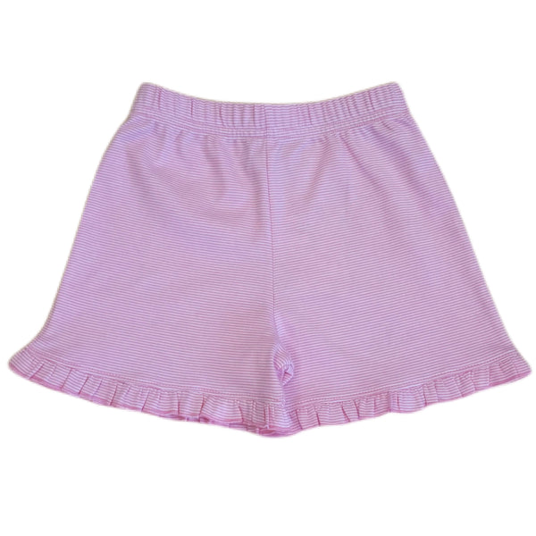 Girl Shorts Lt.Bgum Thin Stripe - Born Childrens Boutique