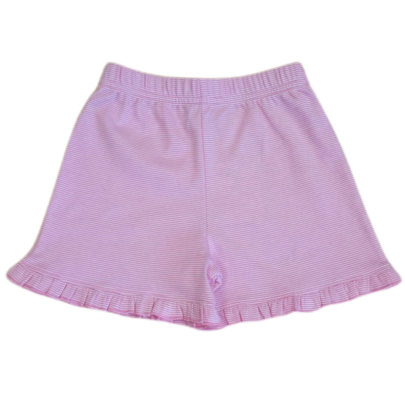 Girl Shorts Lt.Bgum Thin Stripe - Born Childrens Boutique