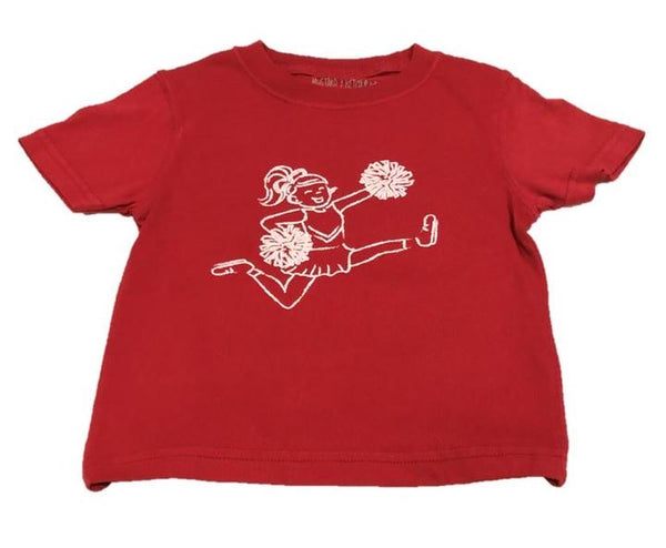 Short Sleeve Crimson Cheerleader Shirt - Born Childrens Boutique