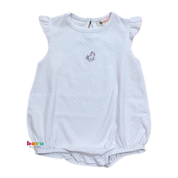 Flutter Sleeve Bubble Onesie Unicorn - Born Childrens Boutique