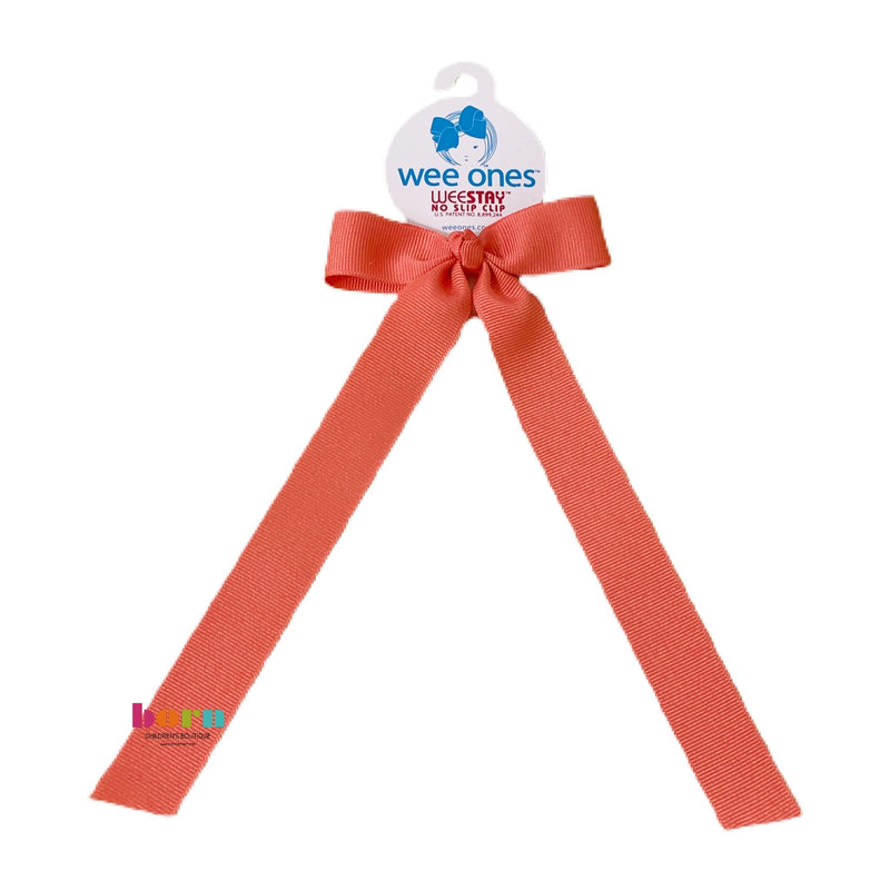 Wee Ones Seashell Coral Bow with Tail - Born Childrens Boutique