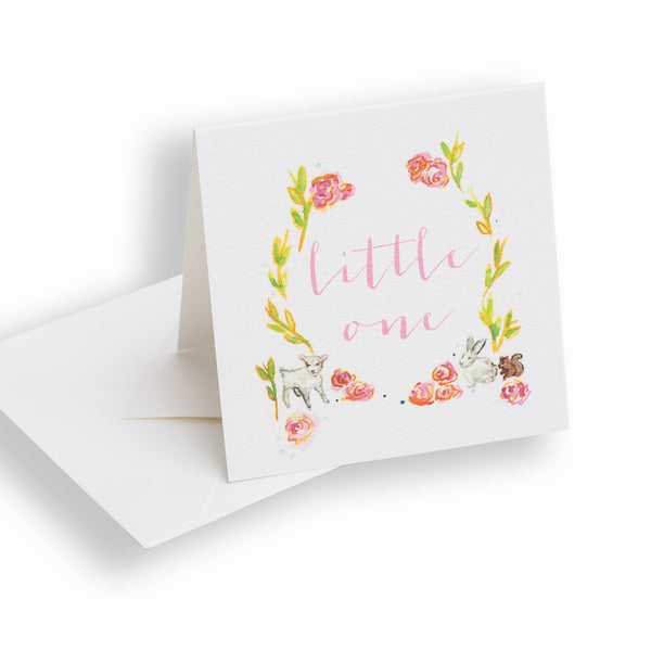 "Little One" Pink Enclosure Cards - Born Childrens Boutique