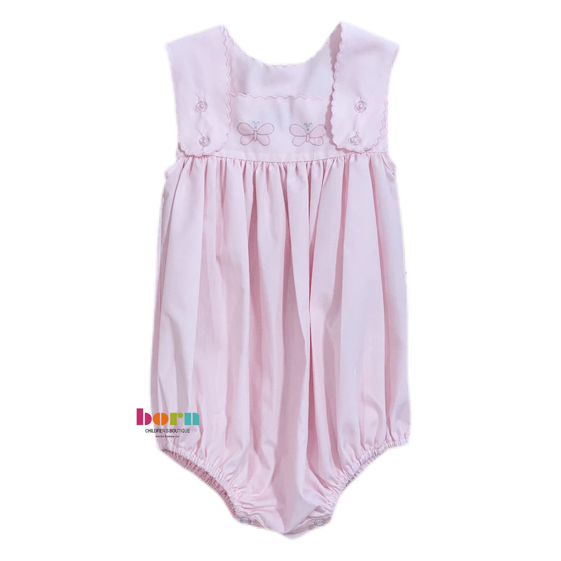Sleeveless Bubble Pink Butterfies - Born Childrens Boutique