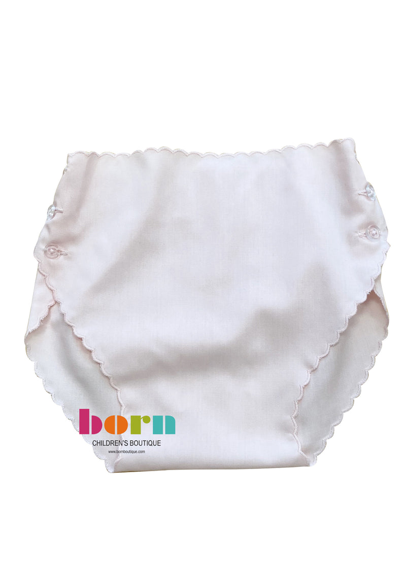 Pink Scalloped Diaper Cover - Born Childrens Boutique