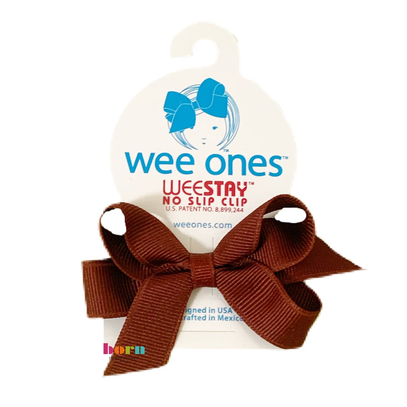 Wee Ones Cranberry Bow - Born Childrens Boutique