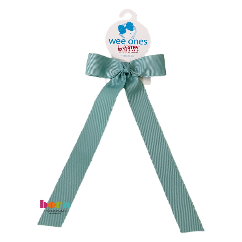 Wee Ones New Lagoon Blue Bow with Tail - Born Childrens Boutique
