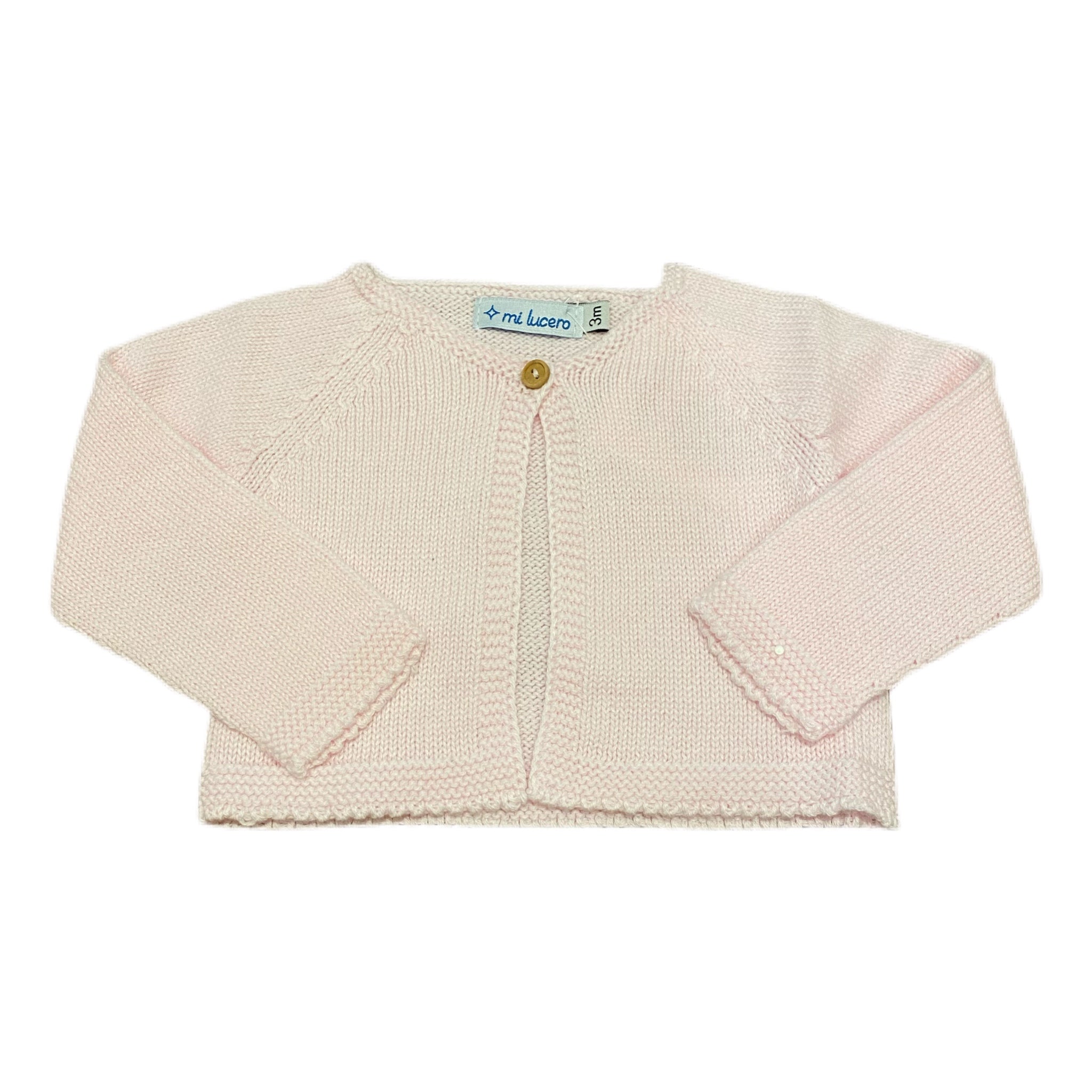 Cardigan Single Button Pink - Born Childrens Boutique