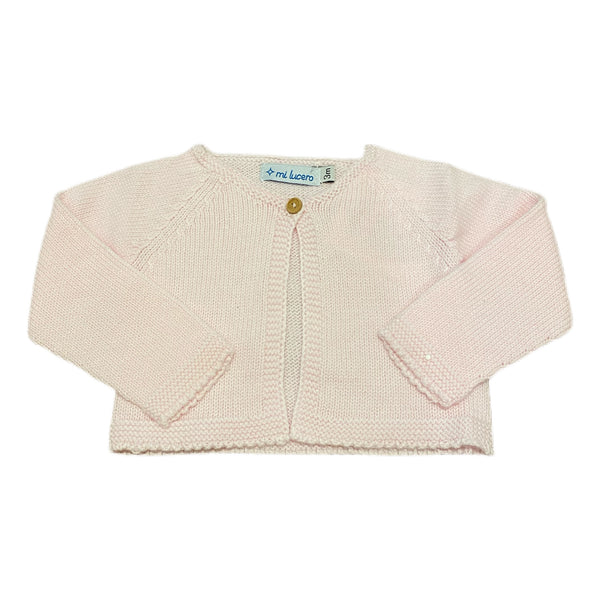 Cardigan Single Button Pink - Born Childrens Boutique