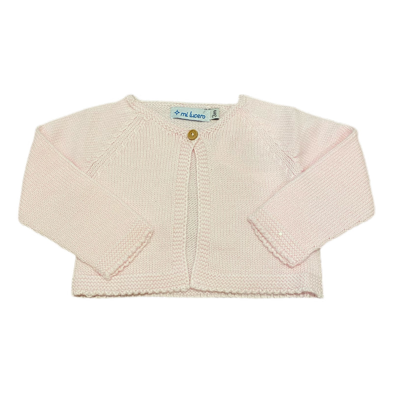 Cardigan Single Button Pink - Born Childrens Boutique