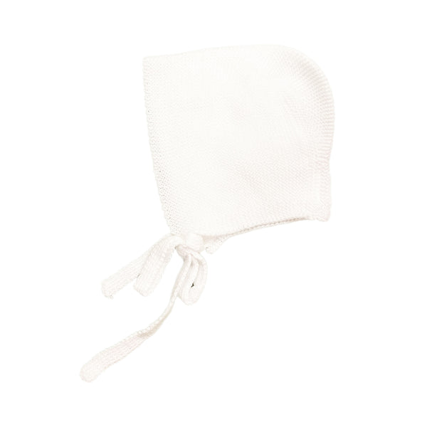 Garter Stitch Hat White - Born Childrens Boutique