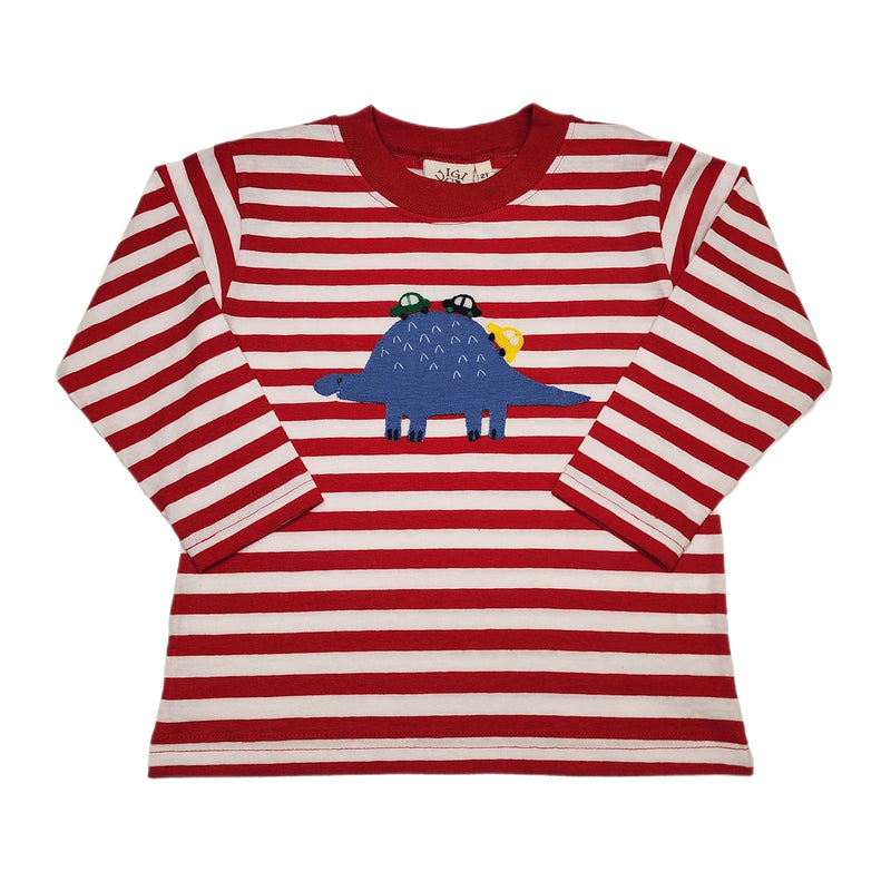 Deep Red/White Brontosaur w/ Cars - Born Childrens Boutique